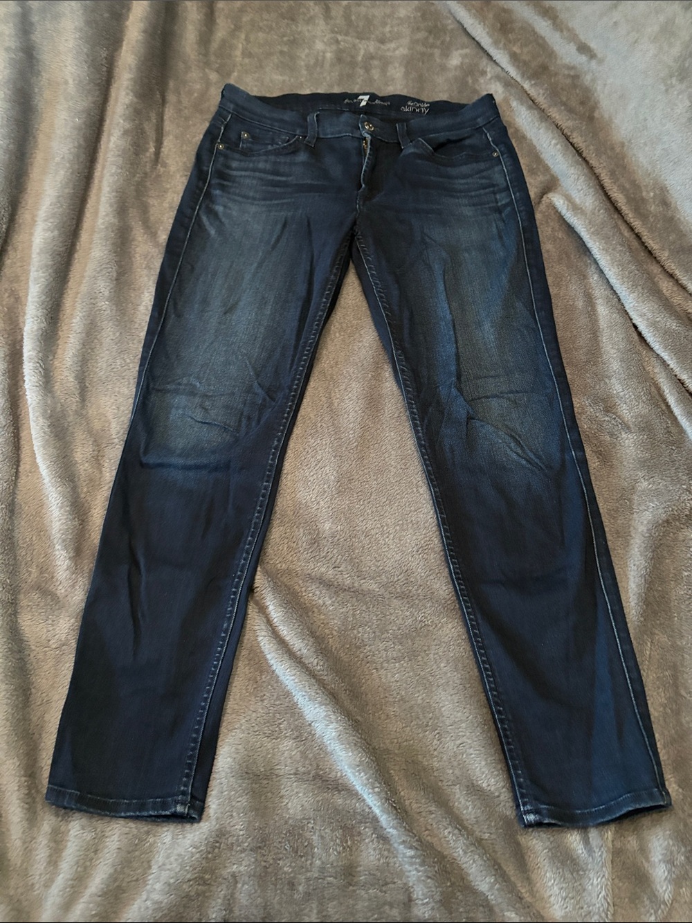 7 For All Mankind Dark Indigo Skinny Jeans